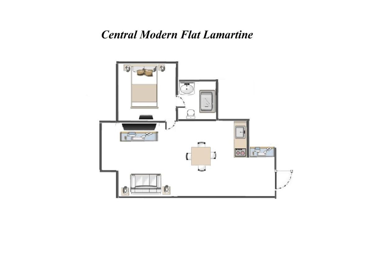 Central Modern Flat Lamartine Nice Exteriér fotografie